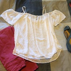 NY & Co White flowy top